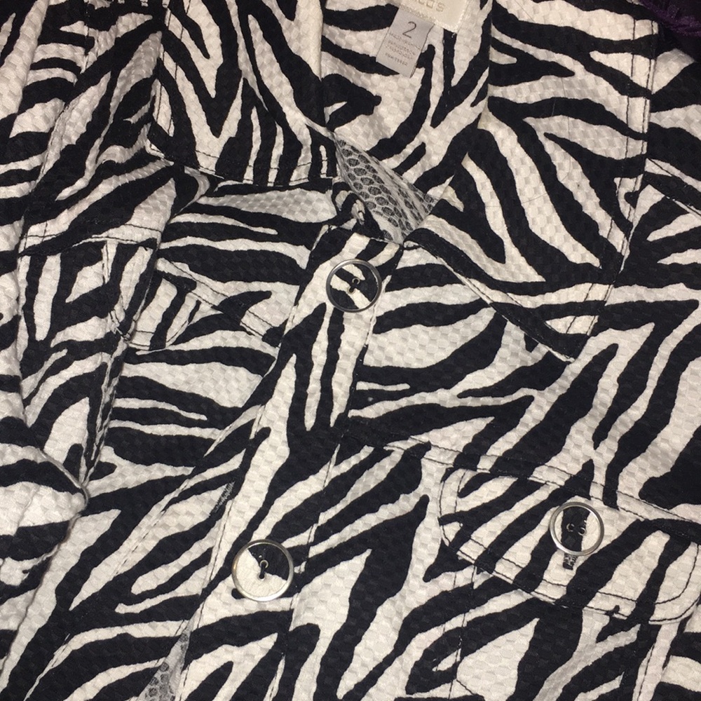 CHICOS Zebra Jacket - Picture 3 of 3
